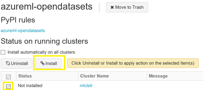 Azure Databricks install Azure Open Datasets Python SDK